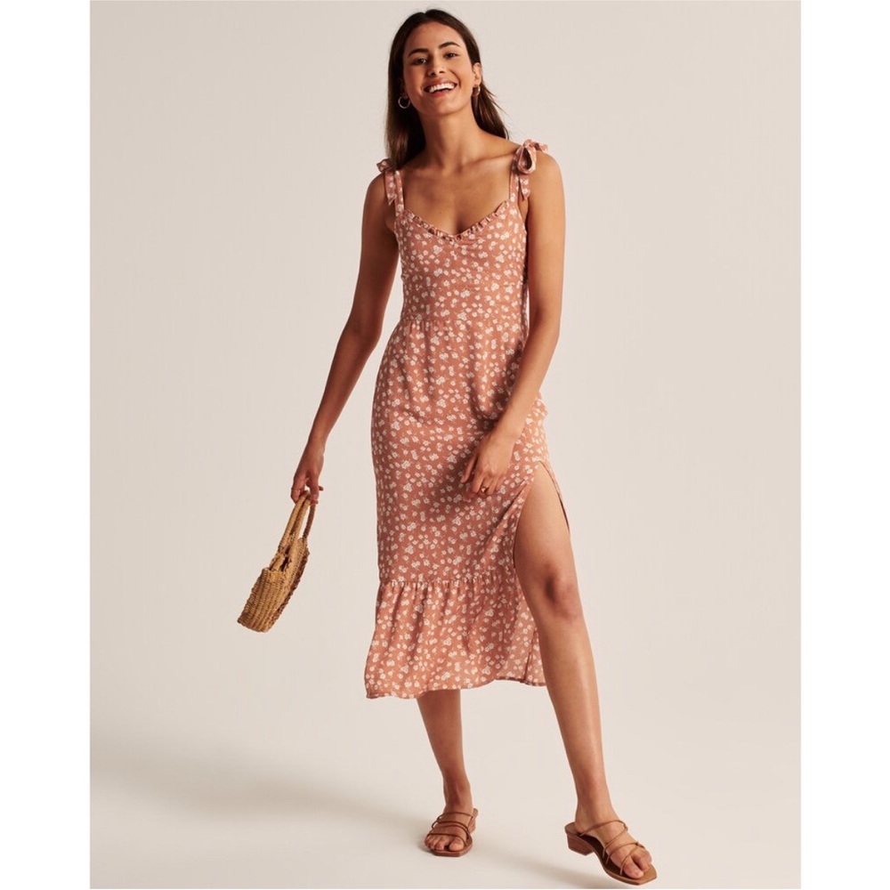 Abercrombie Tie Strap Midi Dress
